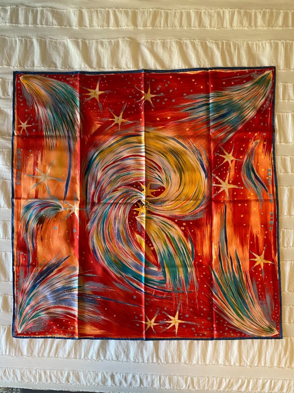 Vintage Hermès "Feux du Ciel" 90cm Silk Scarf